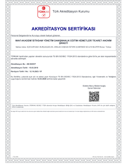 MYK akreditasyon sertifikası